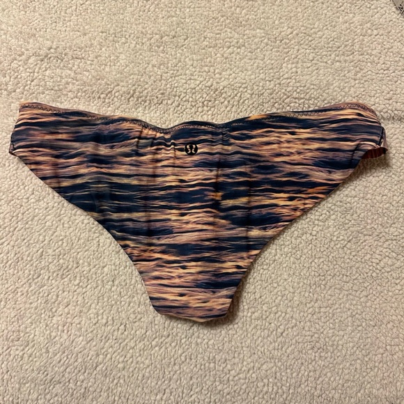 Lululemon Shanti Surf Crossback Top Bikini Bottoms Pink Blue Dream Waves Print - Picture 8 of 14